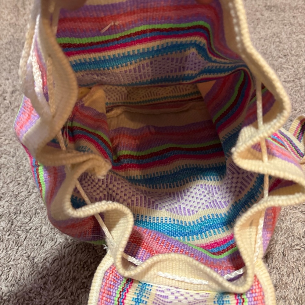 Colorful Striped Backpack boho - Picture 3 of 4